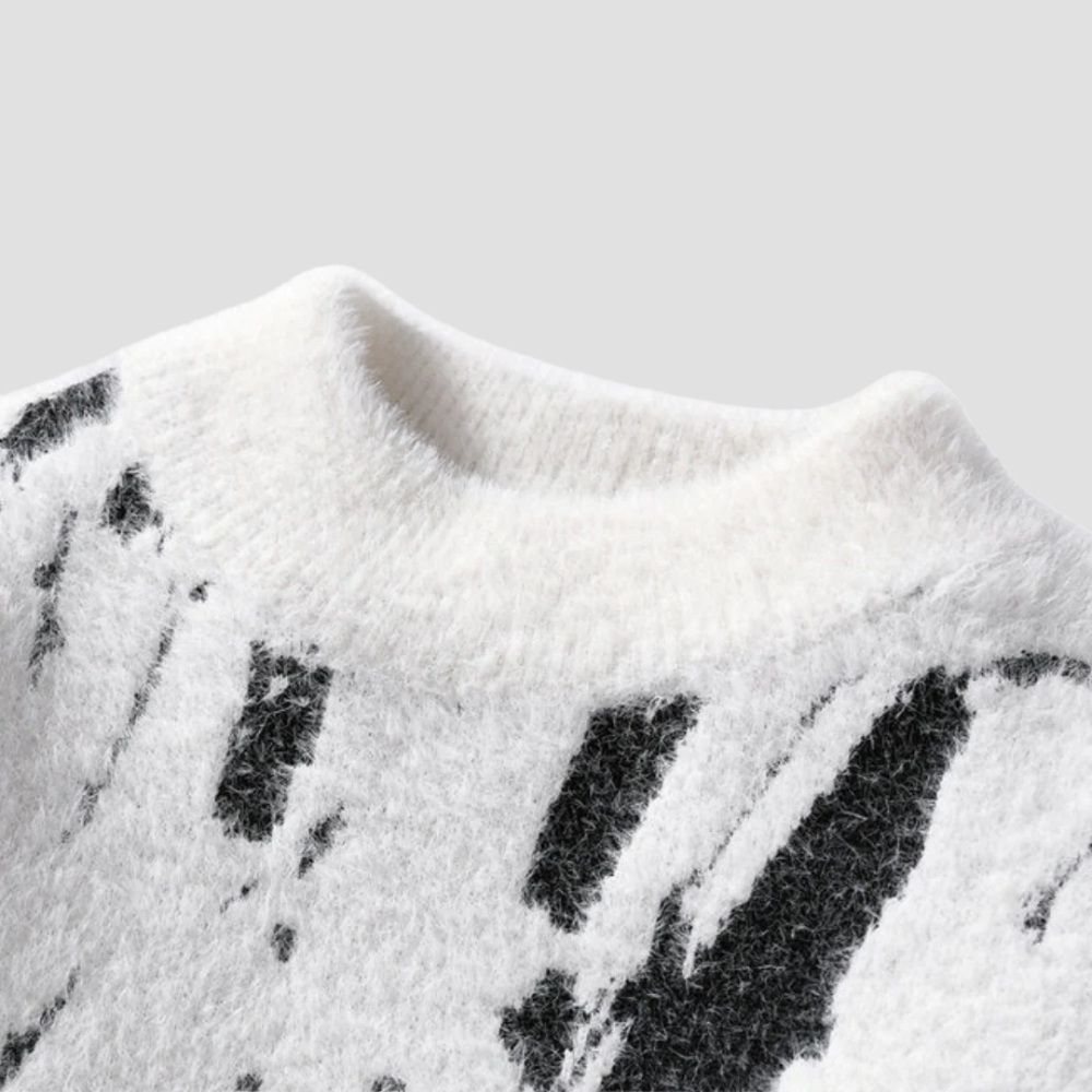 Badhie | Women’s Jumper Abstract Fuzzy Knit Sweater