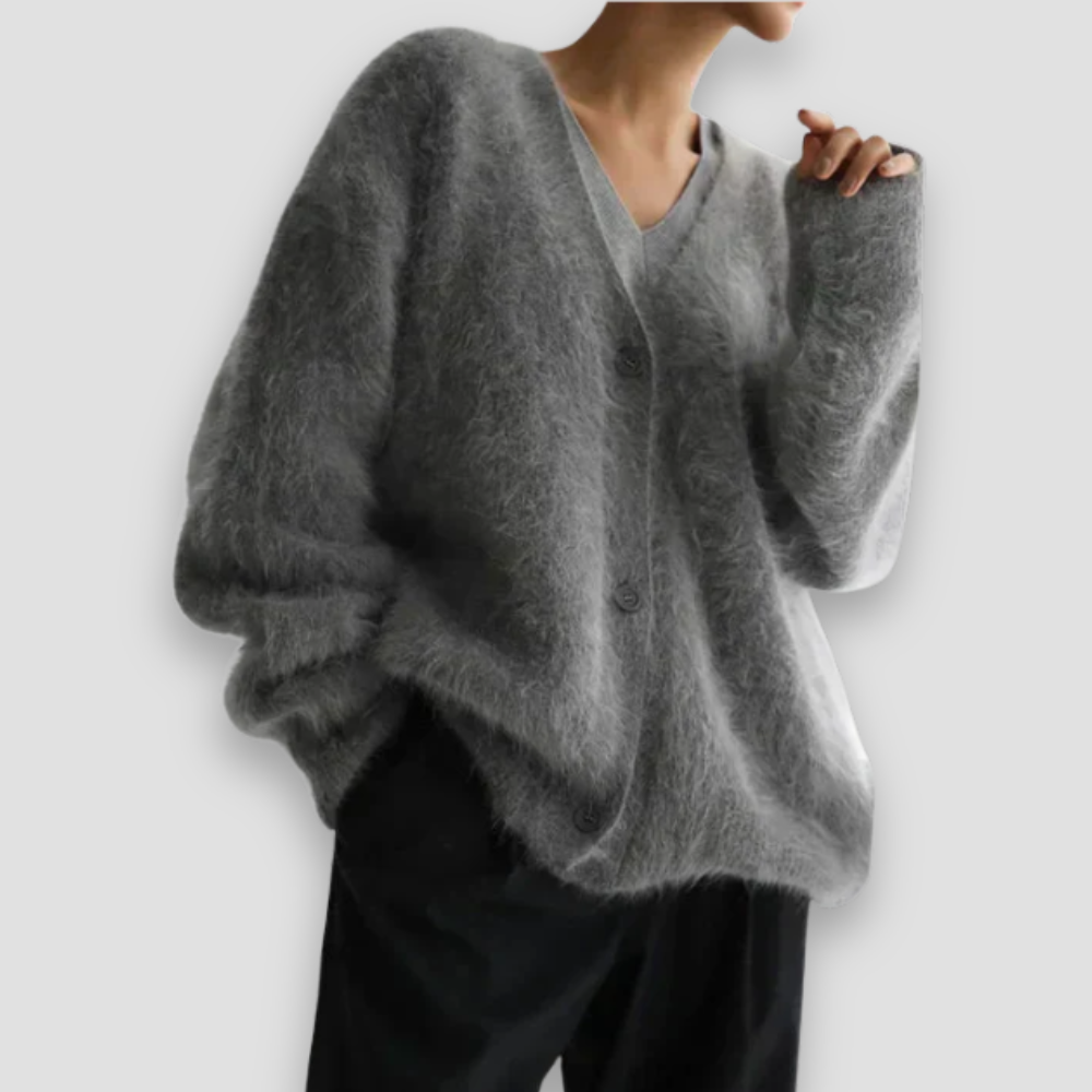 Badhie | Women’s Soft Fluffy Knit Cardigan