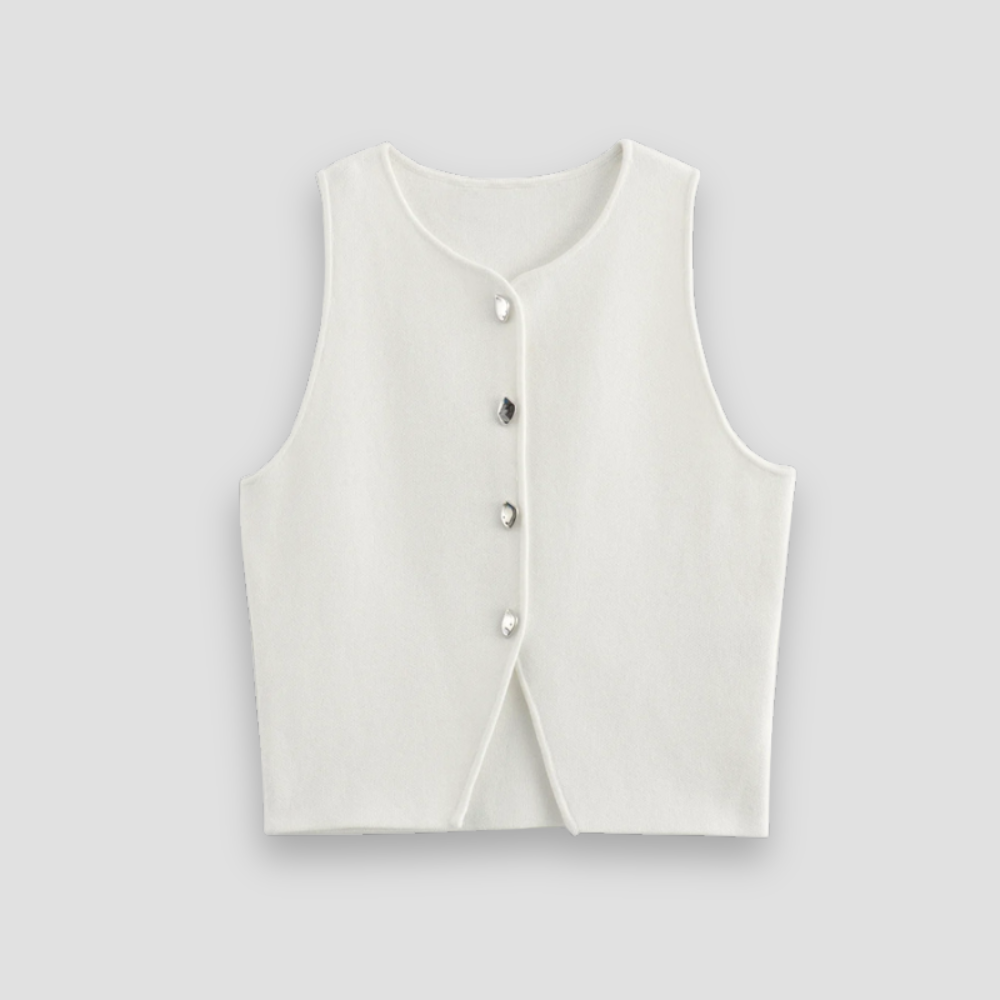 Badhie | Women’s Minimalist Button-Front Knit Vest