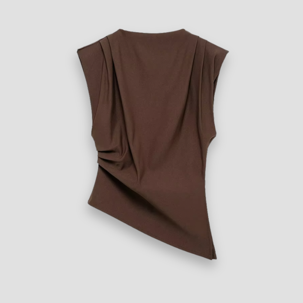 Badhie | Women’s Asymmetrical Draped Sleeveless Top