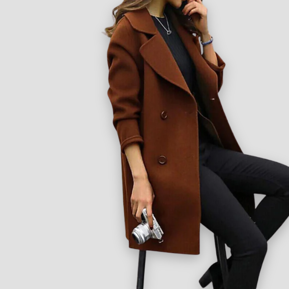 Badhie | Women’s Classic Double-Breasted Wool Coat