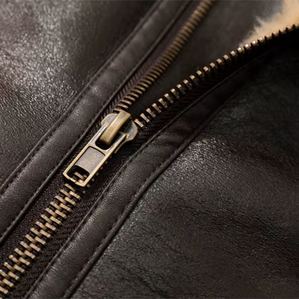 Badhie | Women’s Winter Coat Faux Shearling-Lined Aviator Jacket