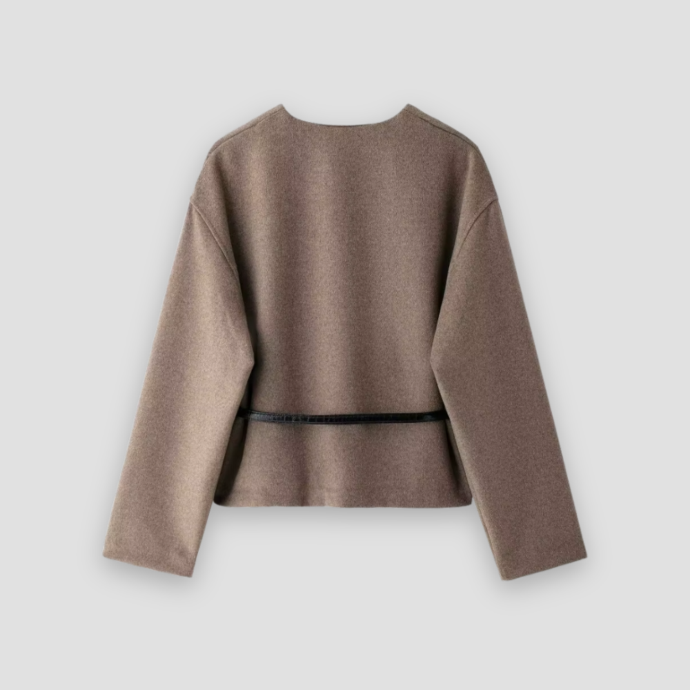 Badhie | Women’s Minimalist Wrap Belted Long Sleeve Jacket