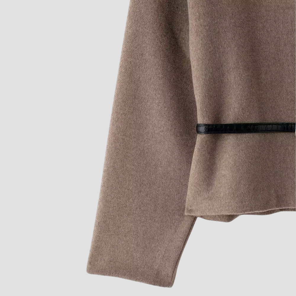 Badhie | Women’s Minimalist Wrap Belted Long Sleeve Jacket