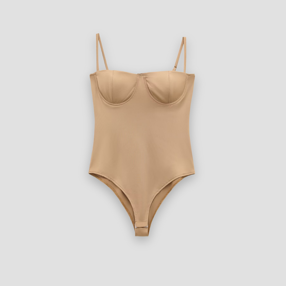 Badhie | Women’s Satin Tight Fitting Bodysuit