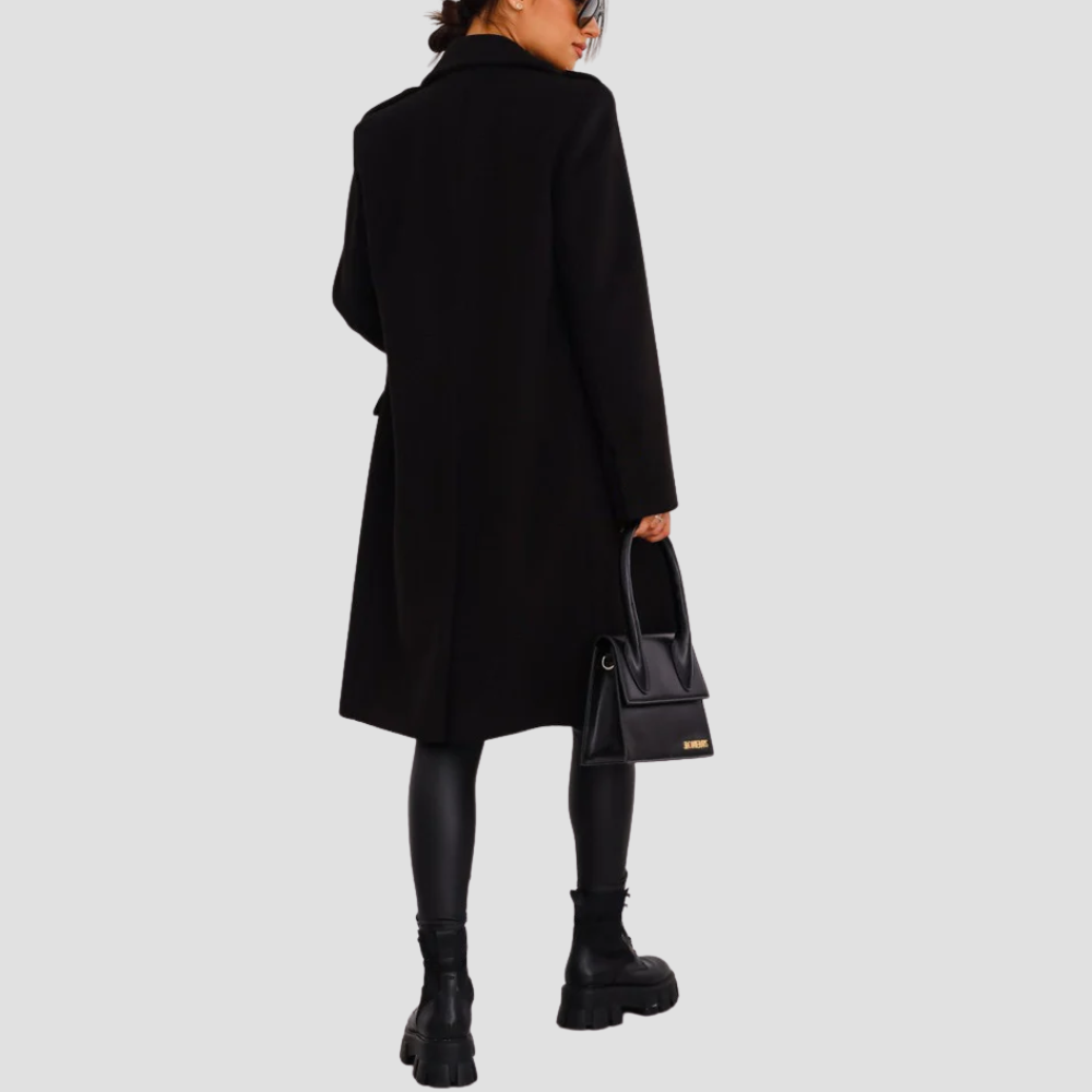 Badhie | Women’s Luxe Double-Breasted Wool-Blend Coat