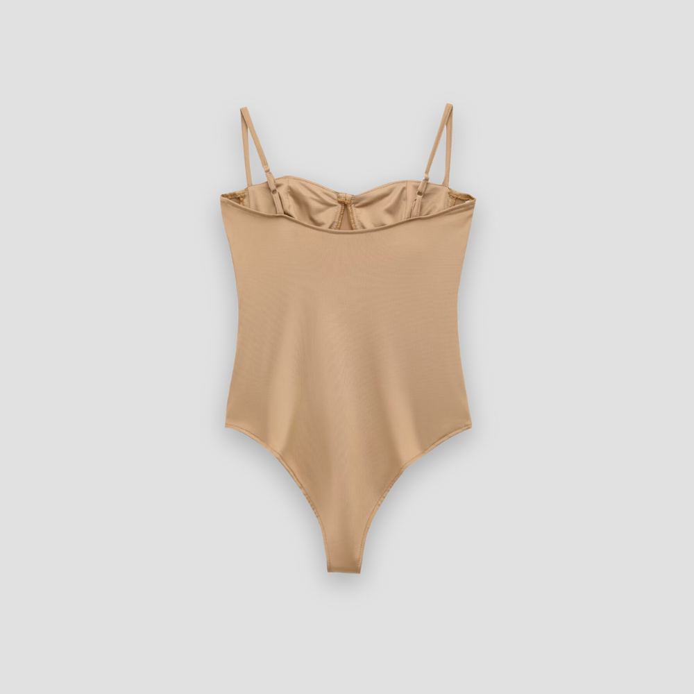 Badhie | Women’s Satin Tight Fitting Bodysuit