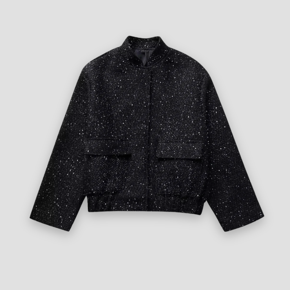 Badhie | Women’s Sparkle Tweed Bomber Jacket