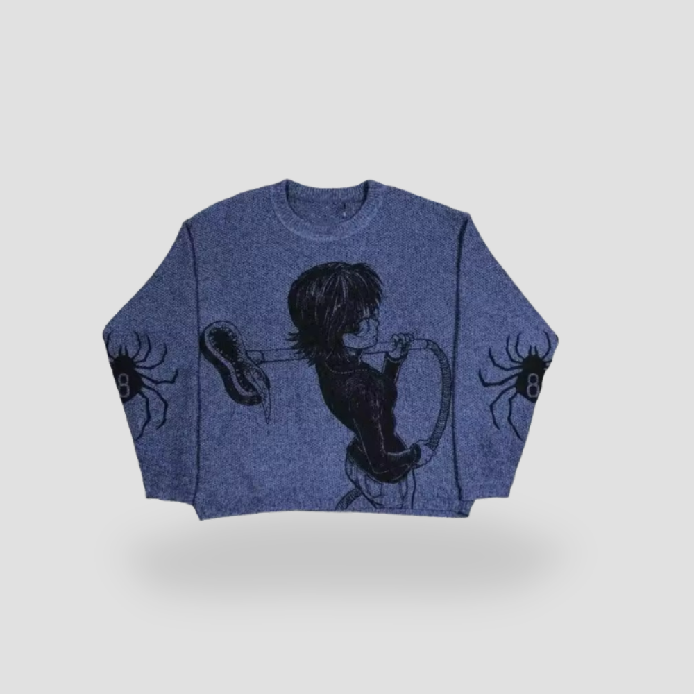 Badhie | Women’s Phantom Spider Graphic Knit Sweater