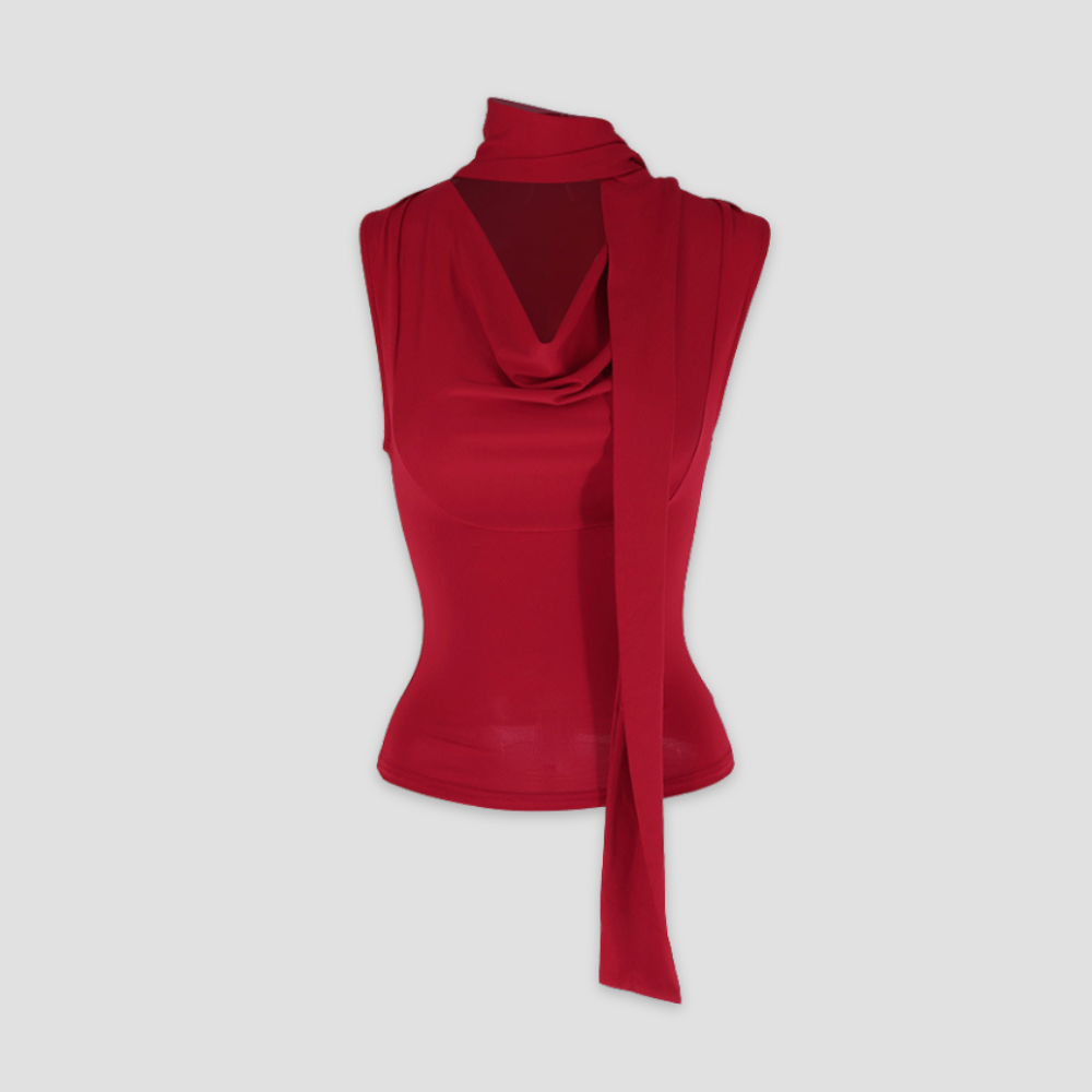Badhie | Women's Sleeveless Scarf Wrap Halter Top
