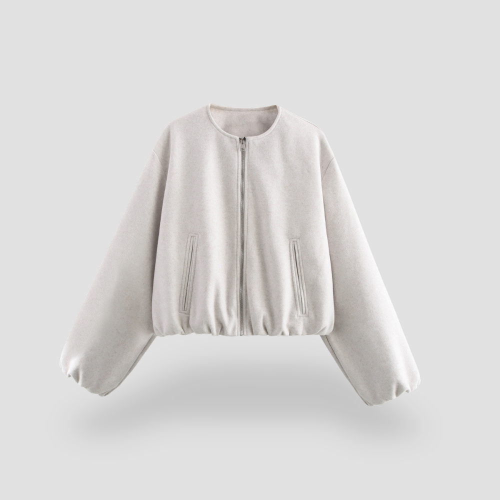 Badhie | Women’s Oversized Cropped Zip Jacket