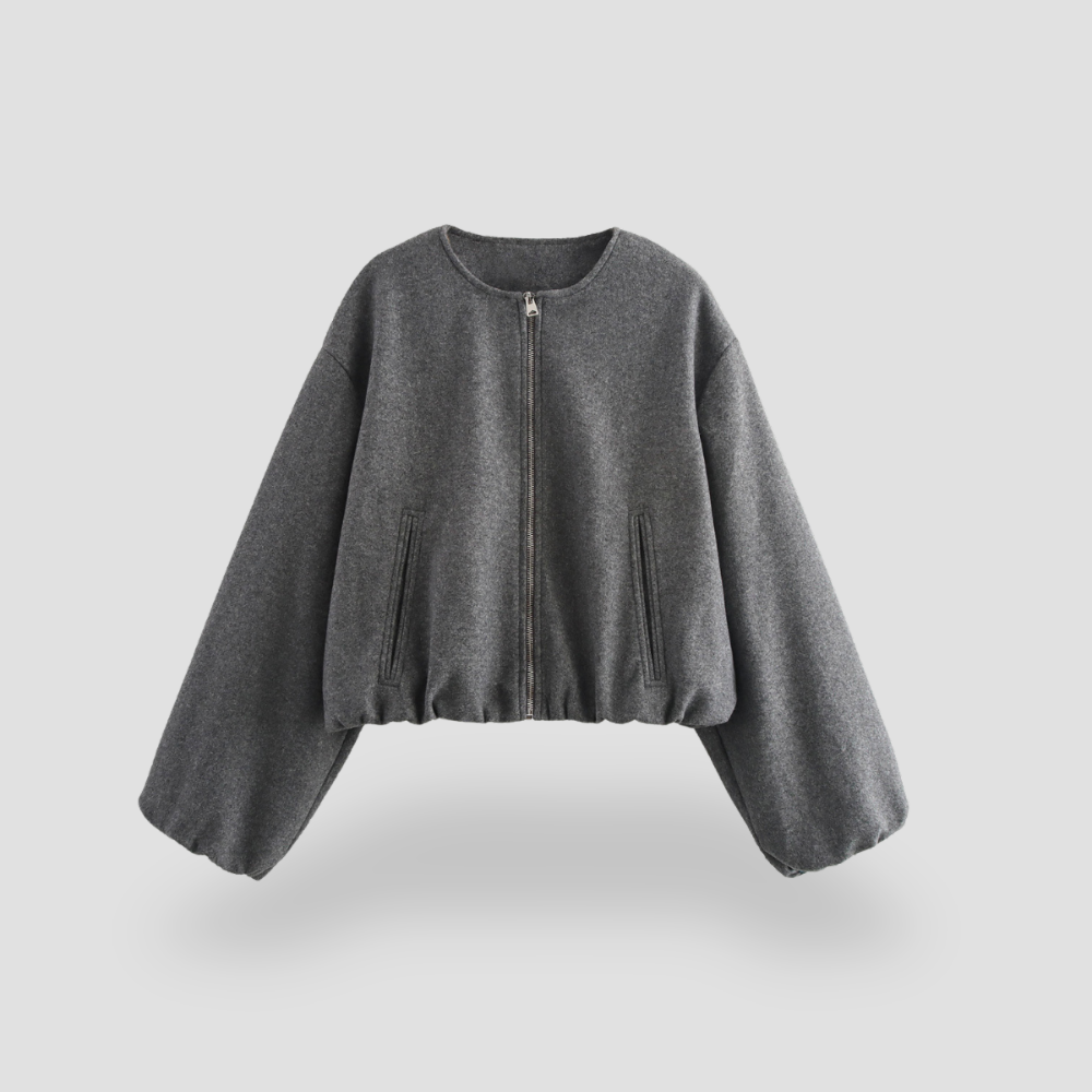 Badhie | Women’s Oversized Cropped Zip Jacket