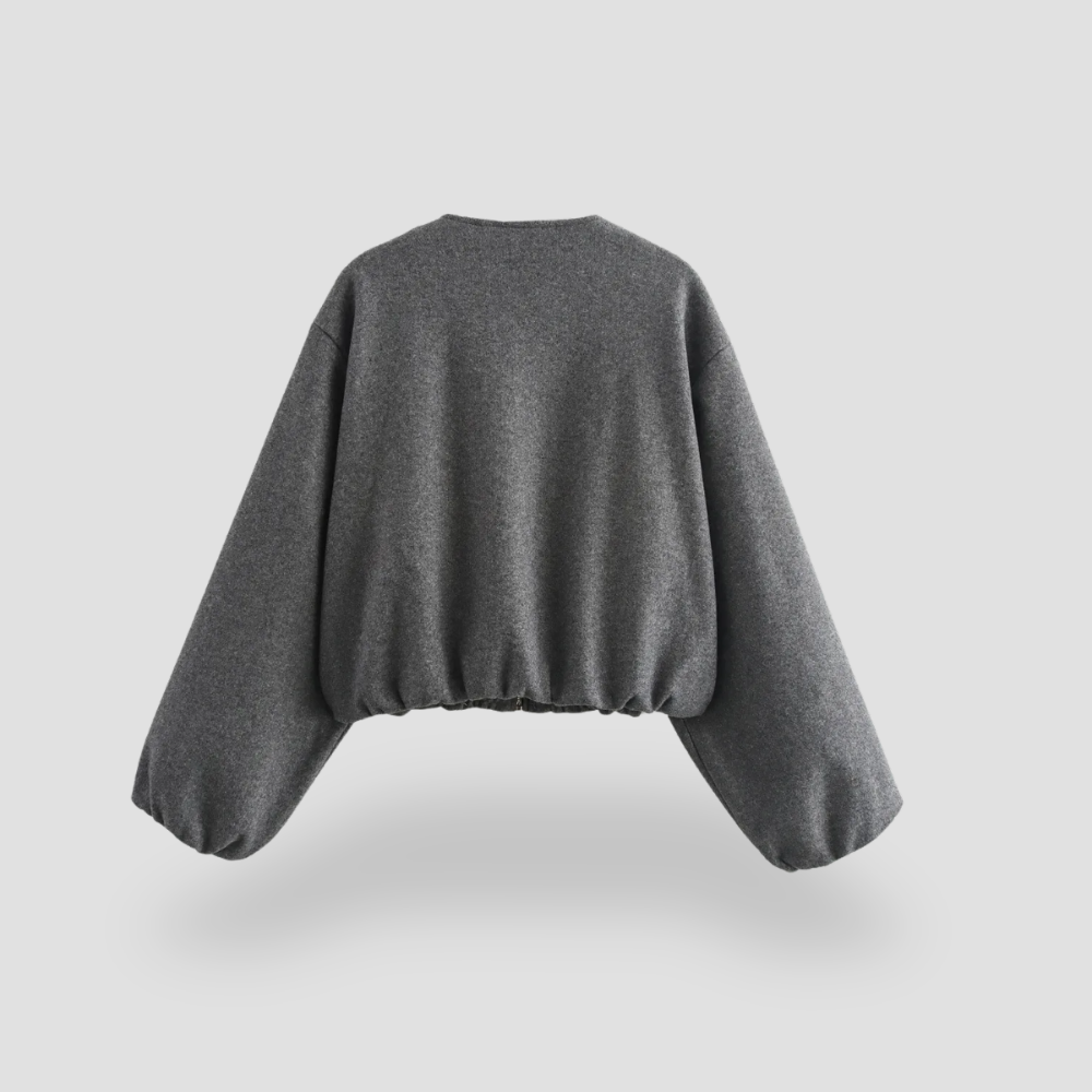 Badhie | Women’s Oversized Cropped Zip Jacket