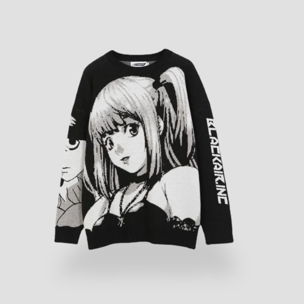 Badhie | Women’s Oversized Anime Graphic Oversized Knit Sweater