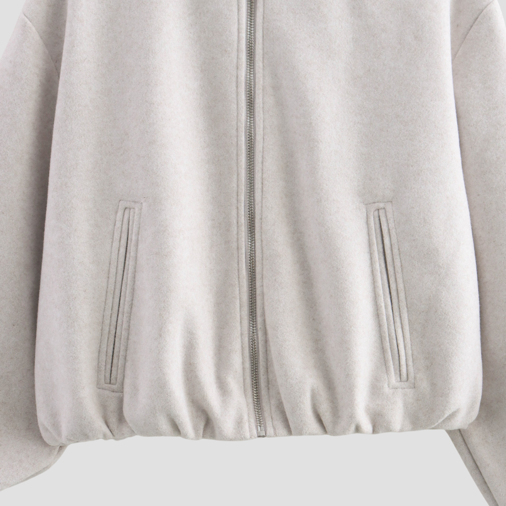 Badhie | Women’s Oversized Cropped Zip Jacket