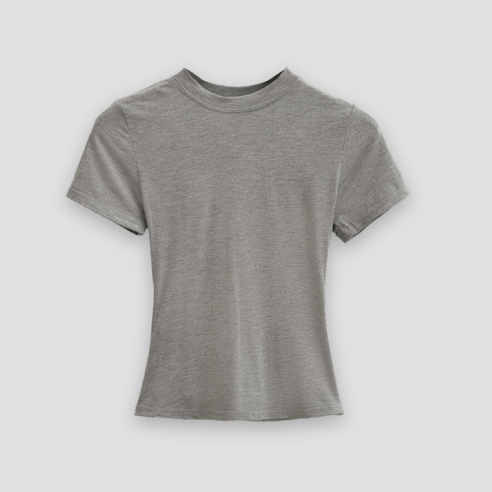 Badhie | Women's Soft Basic Essential Fitted Stretch T-Shirt
