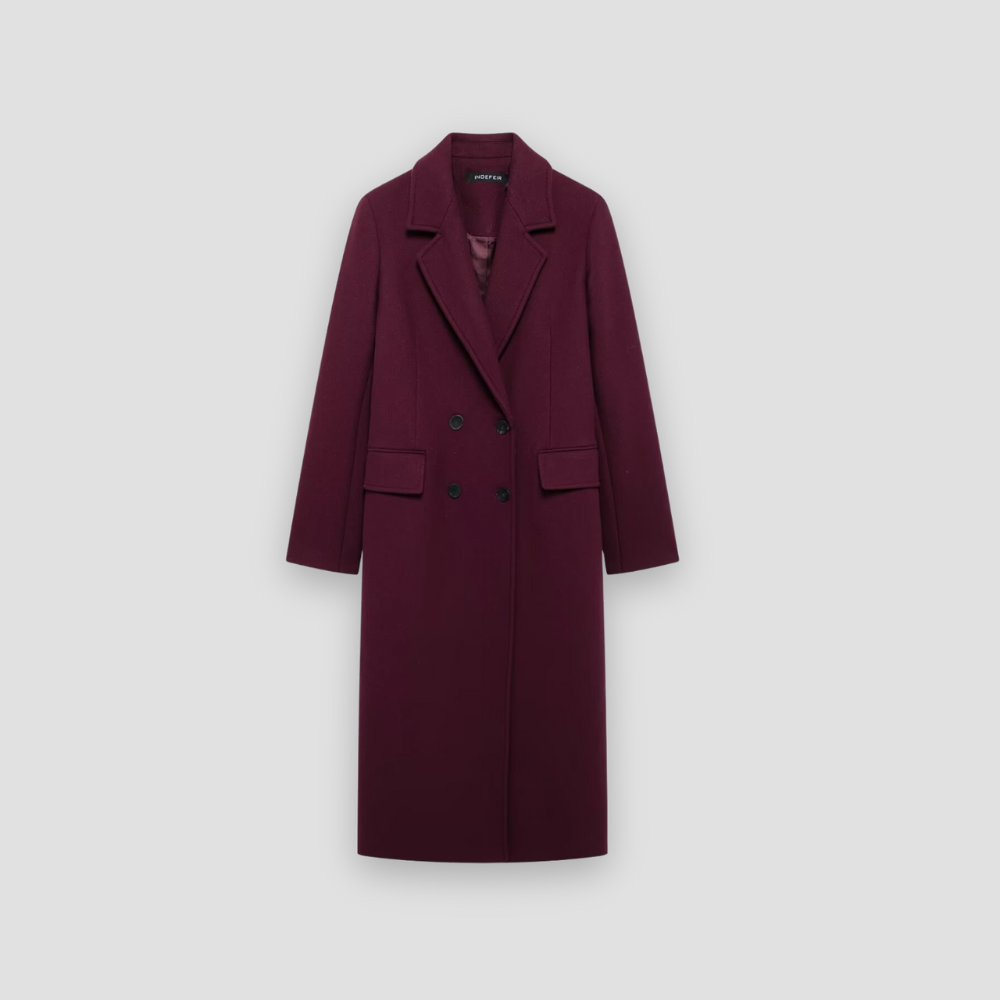 Badhie | Women’s Double-Breasted Wool Blend Coat